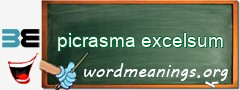 WordMeaning blackboard for picrasma excelsum